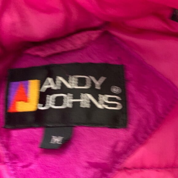 Andy Johns Nylon Parachute Jacket Womens M Magenta 80s Windbreaker Retro Zip Up - Picture 12 of 16